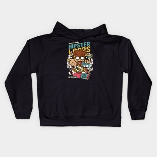 Retro Cereal Box Hipster Loops // Junk Food Nostalgia // Cereal Lover Kids Hoodie